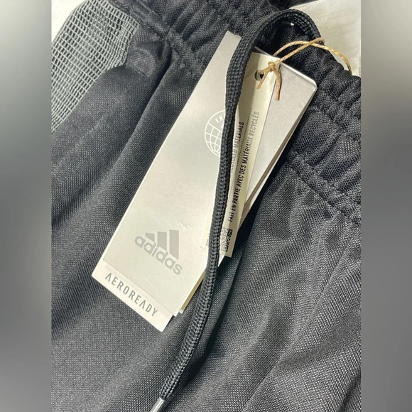 Adidas Aeroready‎ Tiro Track Pants Gray Stripes Drawstring Zip Pockets Size XS - Picture 10 of 16